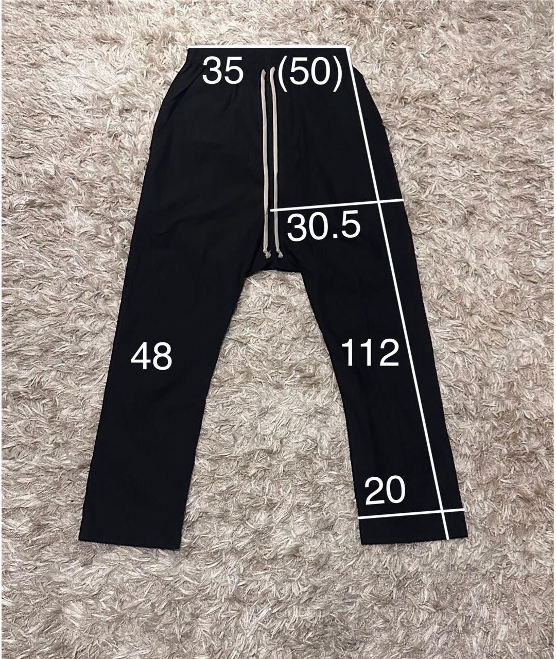 RICK OWENS Черные хлопковые прямые брюки, фото 5