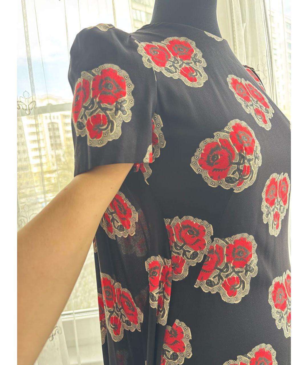 ALEXANDER MCQUEEN Черное шелковое платье, фото 4