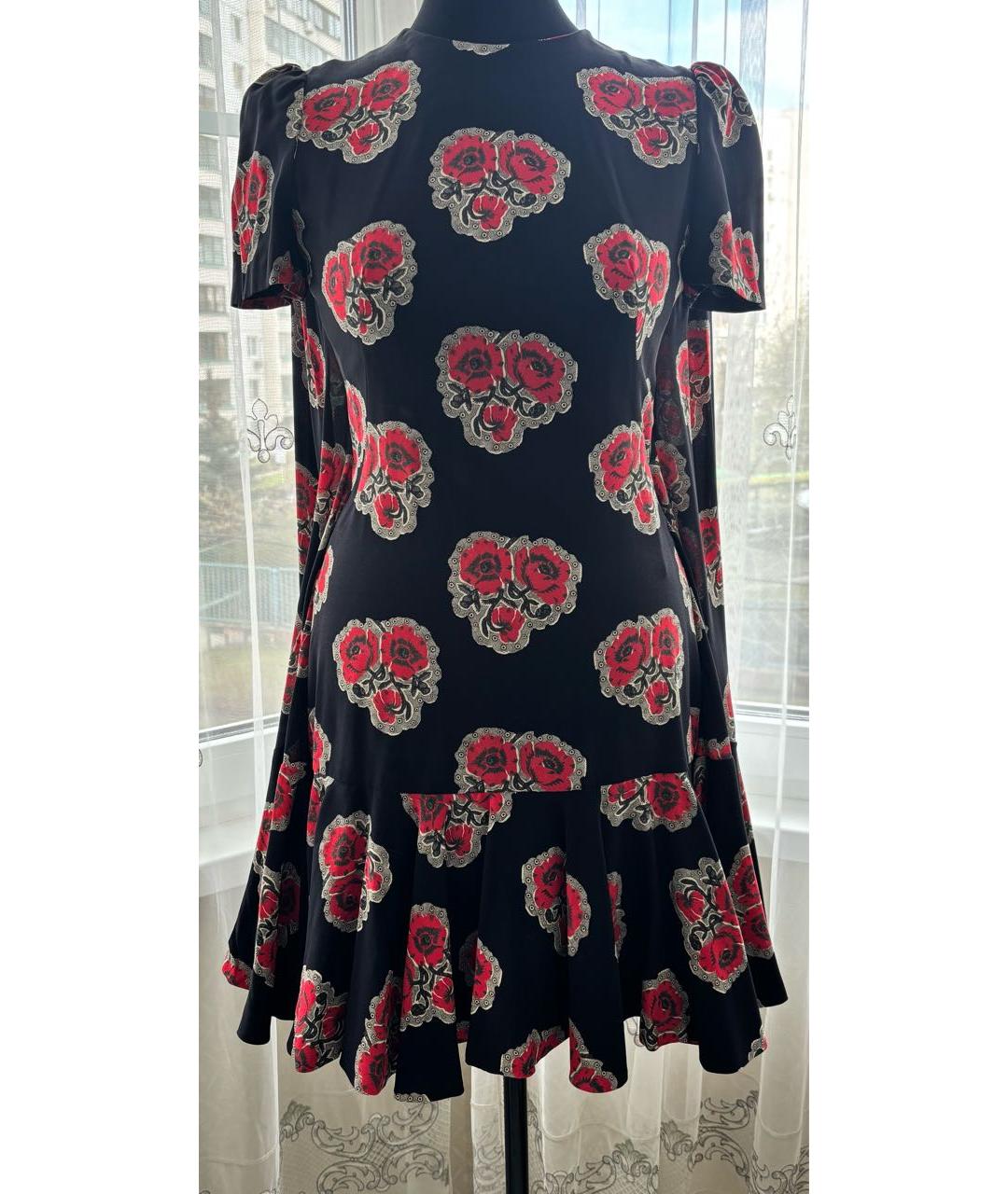 ALEXANDER MCQUEEN Черное шелковое платье, фото 9