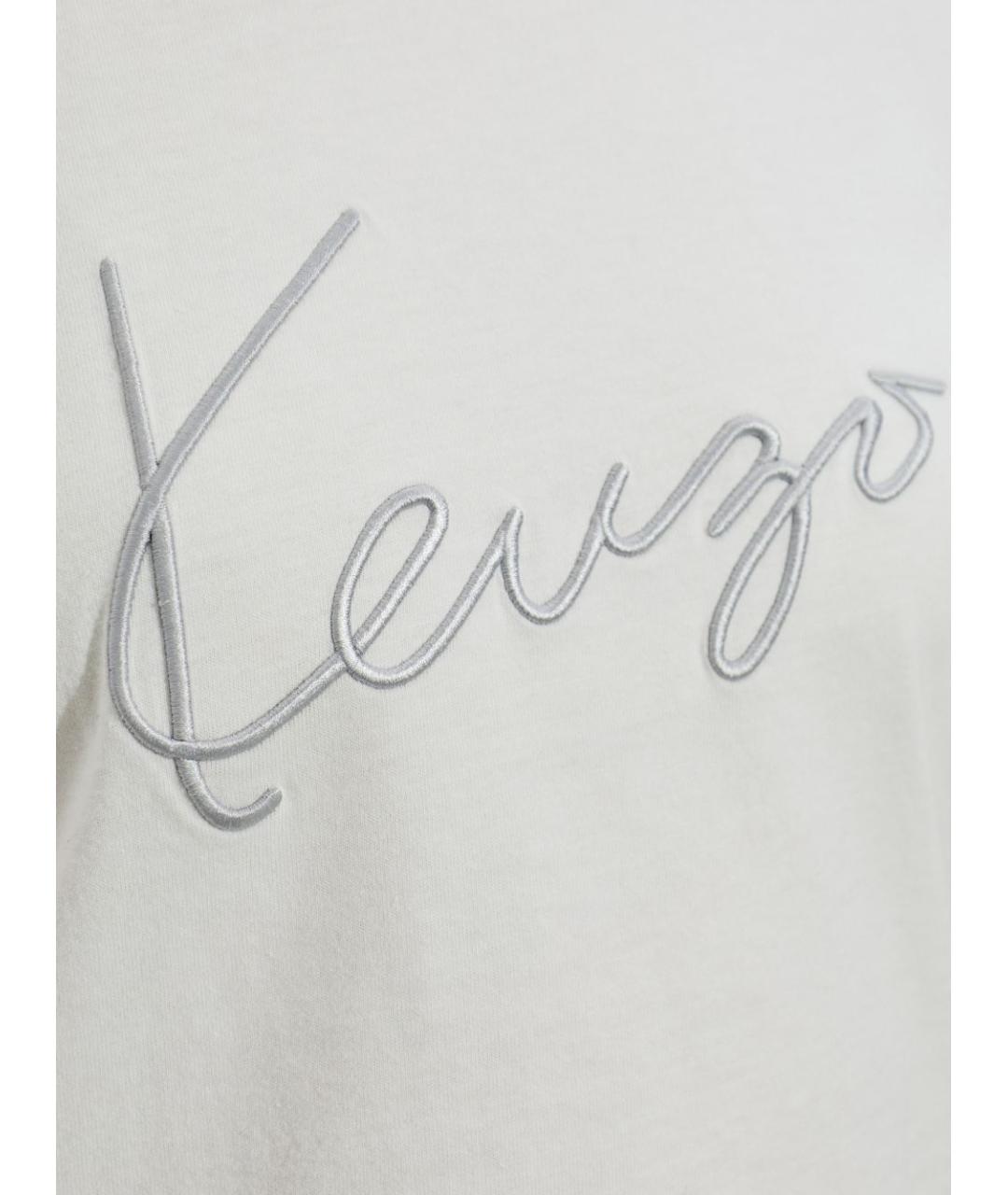 KENZO Белая хлопковая футболка, фото 5