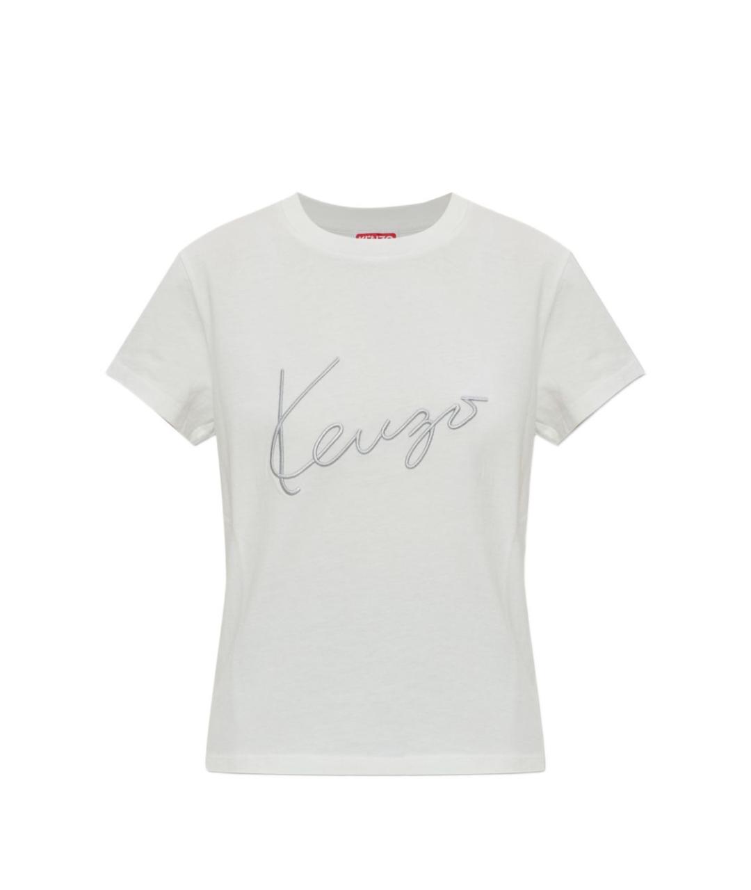 KENZO Белая хлопковая футболка, фото 1