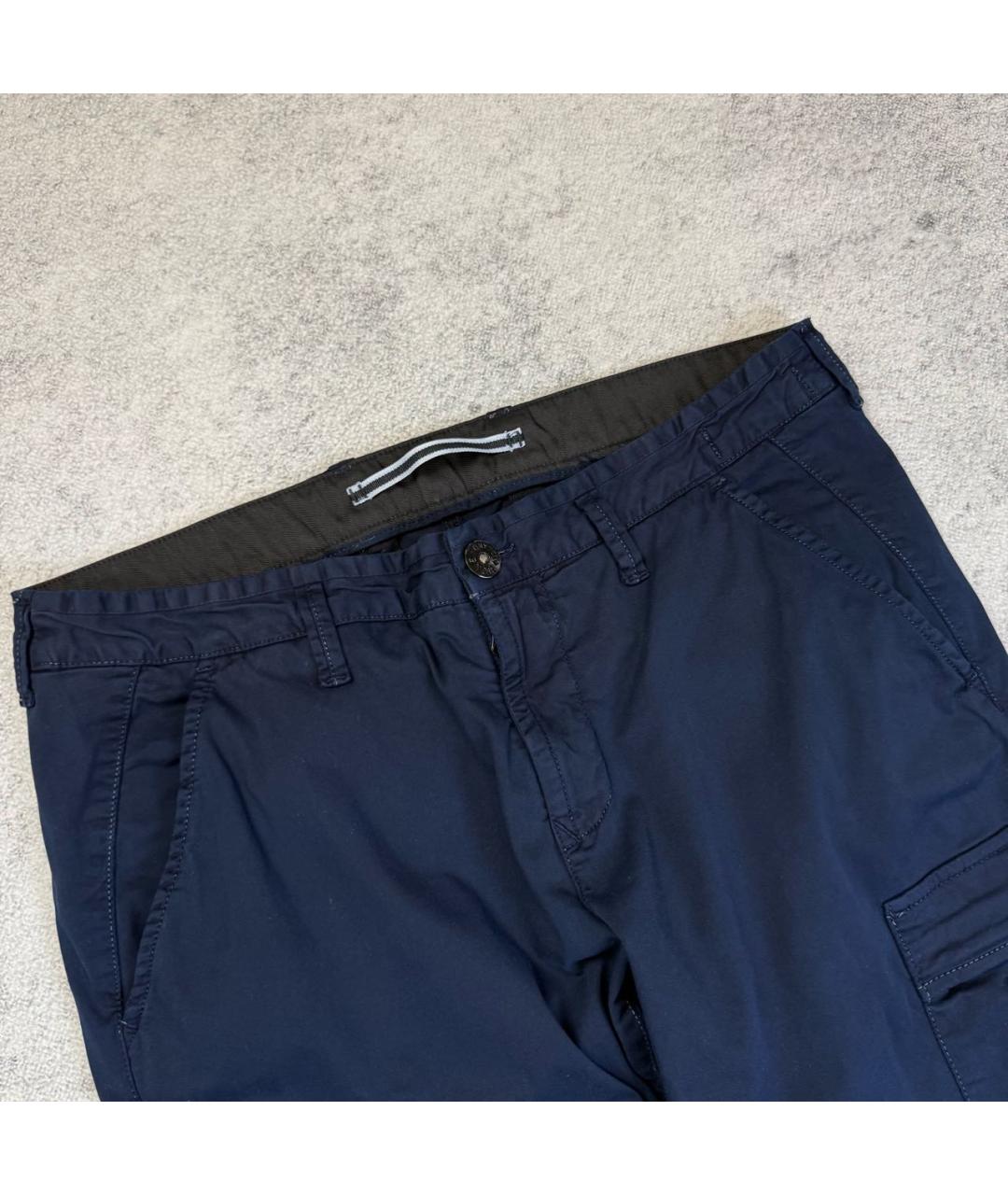 STONE ISLAND Темно-синие брюки чинос, фото 6