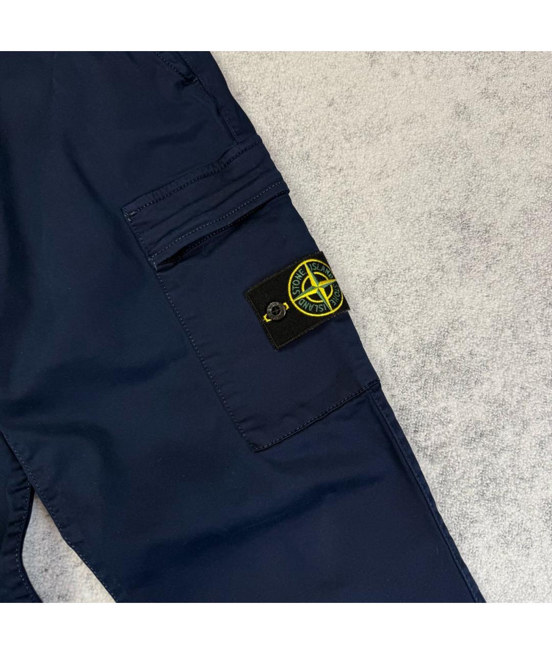 STONE ISLAND Темно-синие брюки чинос, фото 3