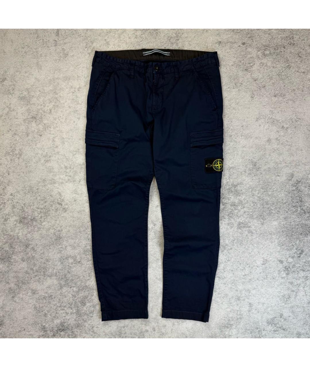 STONE ISLAND Темно-синие брюки чинос, фото 9