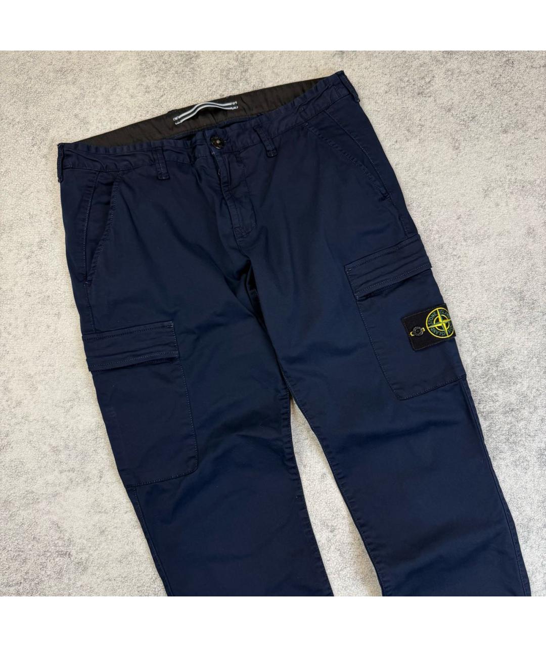 STONE ISLAND Темно-синие брюки чинос, фото 2