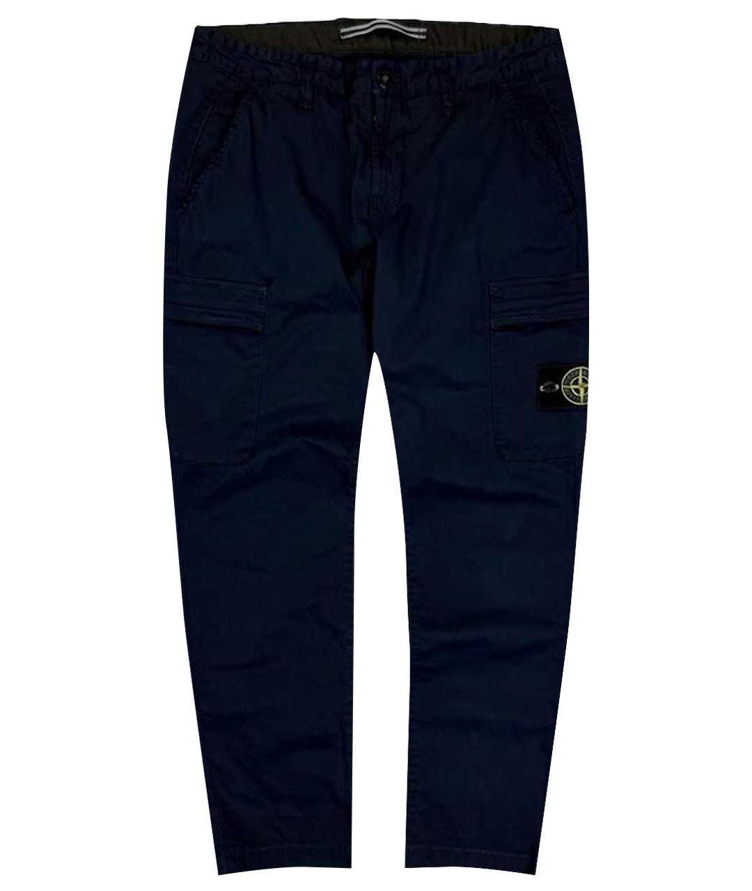 STONE ISLAND Темно-синие брюки чинос, фото 1