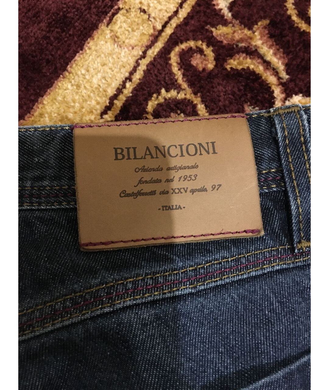 BILANCIONI Хлопковые прямые джинсы, фото 8