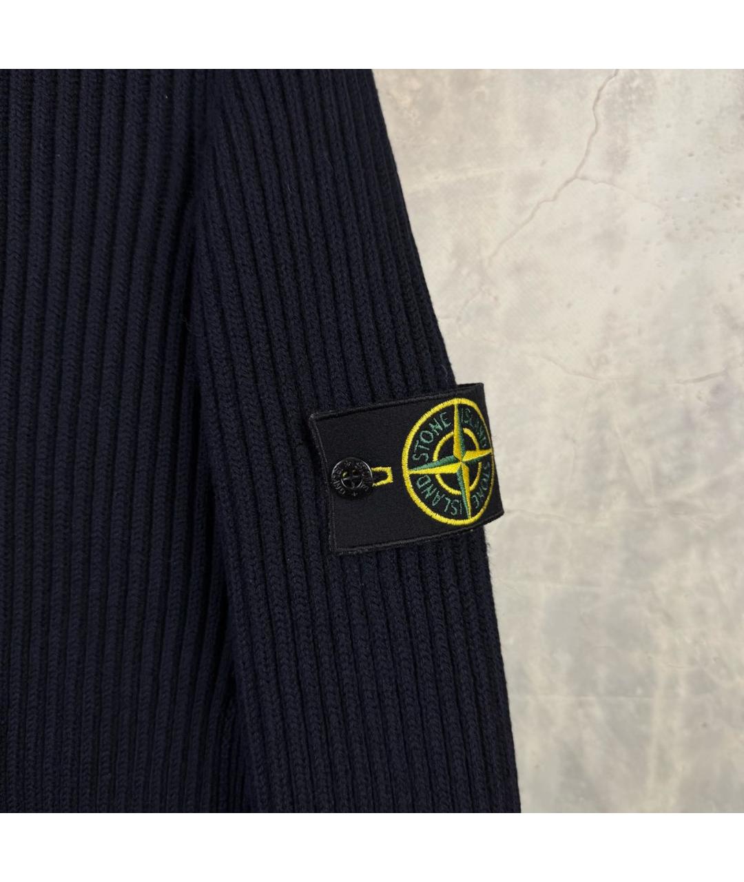 STONE ISLAND Темно-синий джемпер / свитер, фото 3