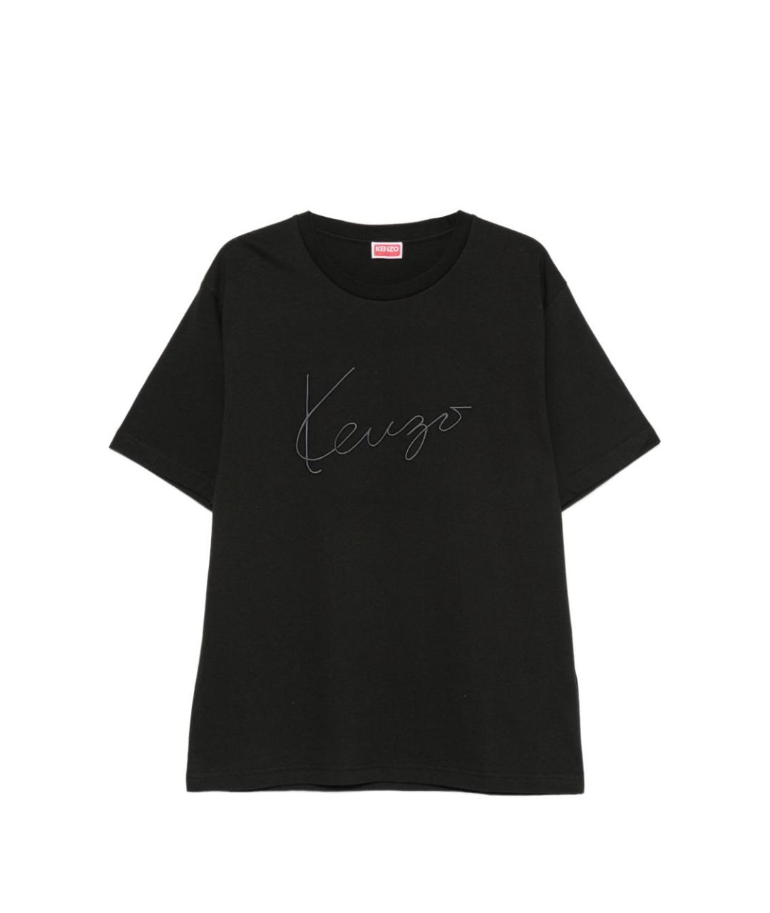 KENZO Черная хлопковая футболка, фото 1