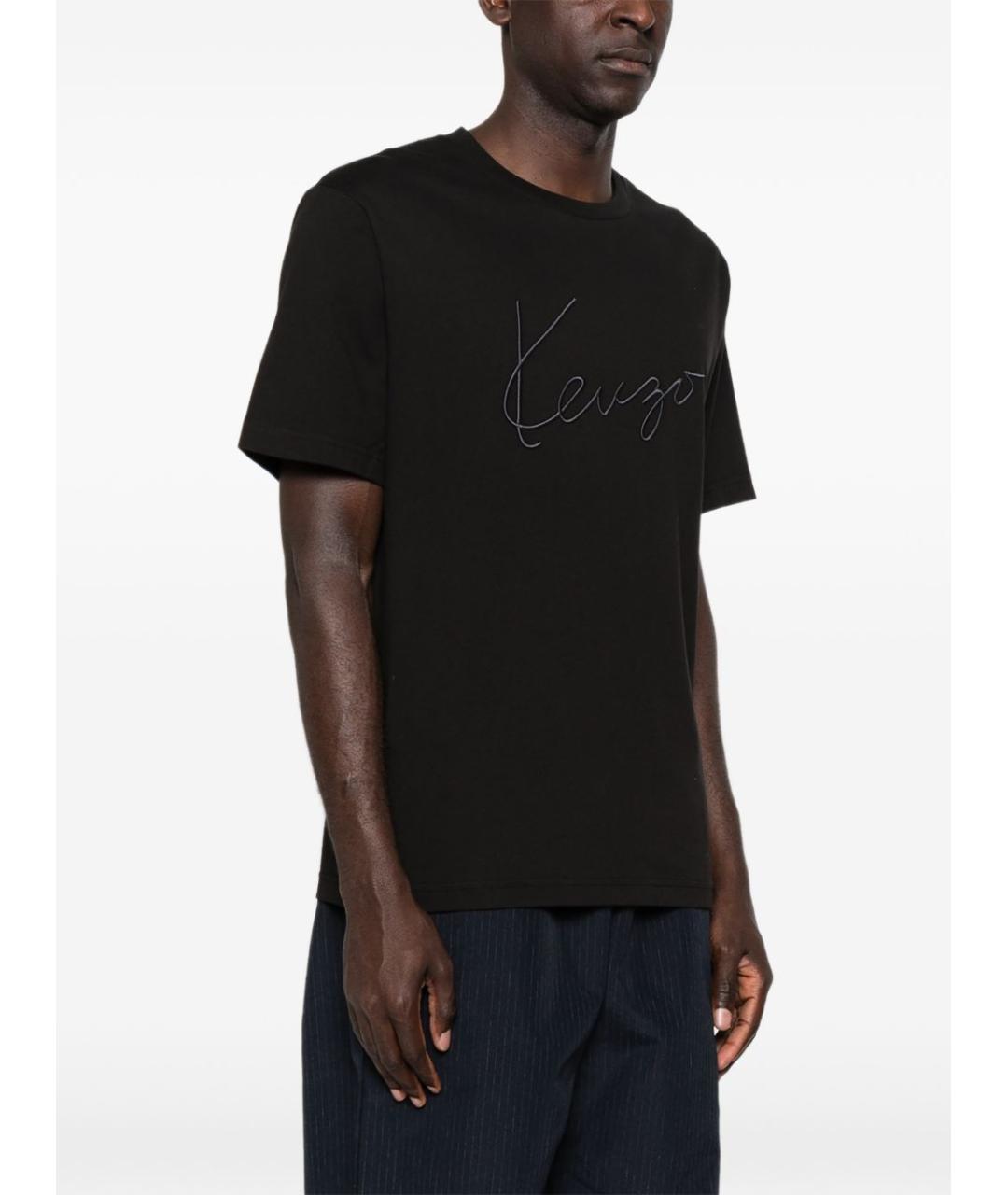KENZO Черная хлопковая футболка, фото 5