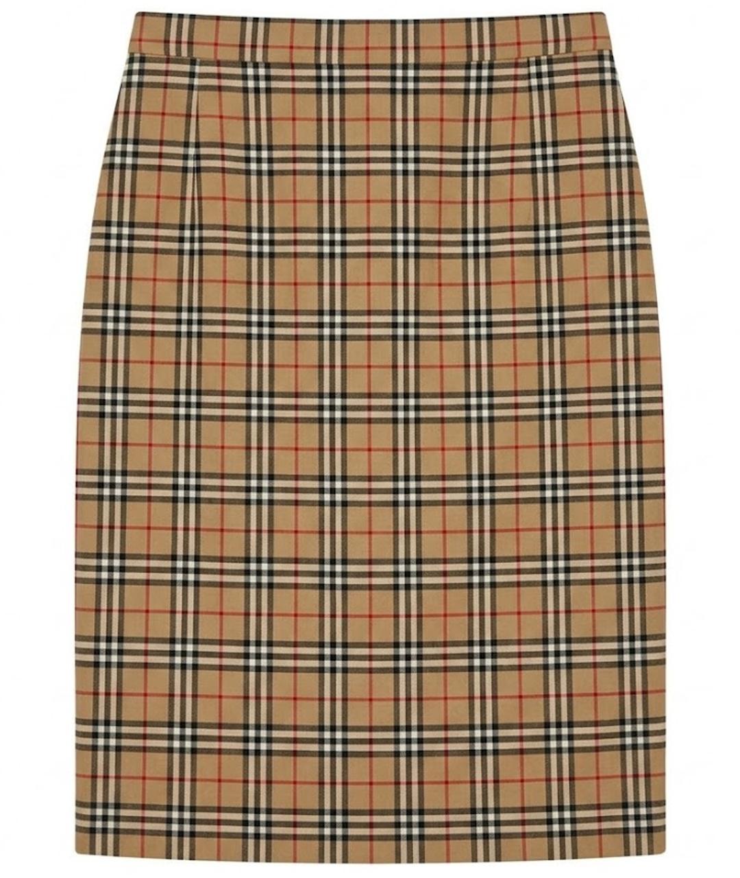 BURBERRY Бежевая юбка макси, фото 1