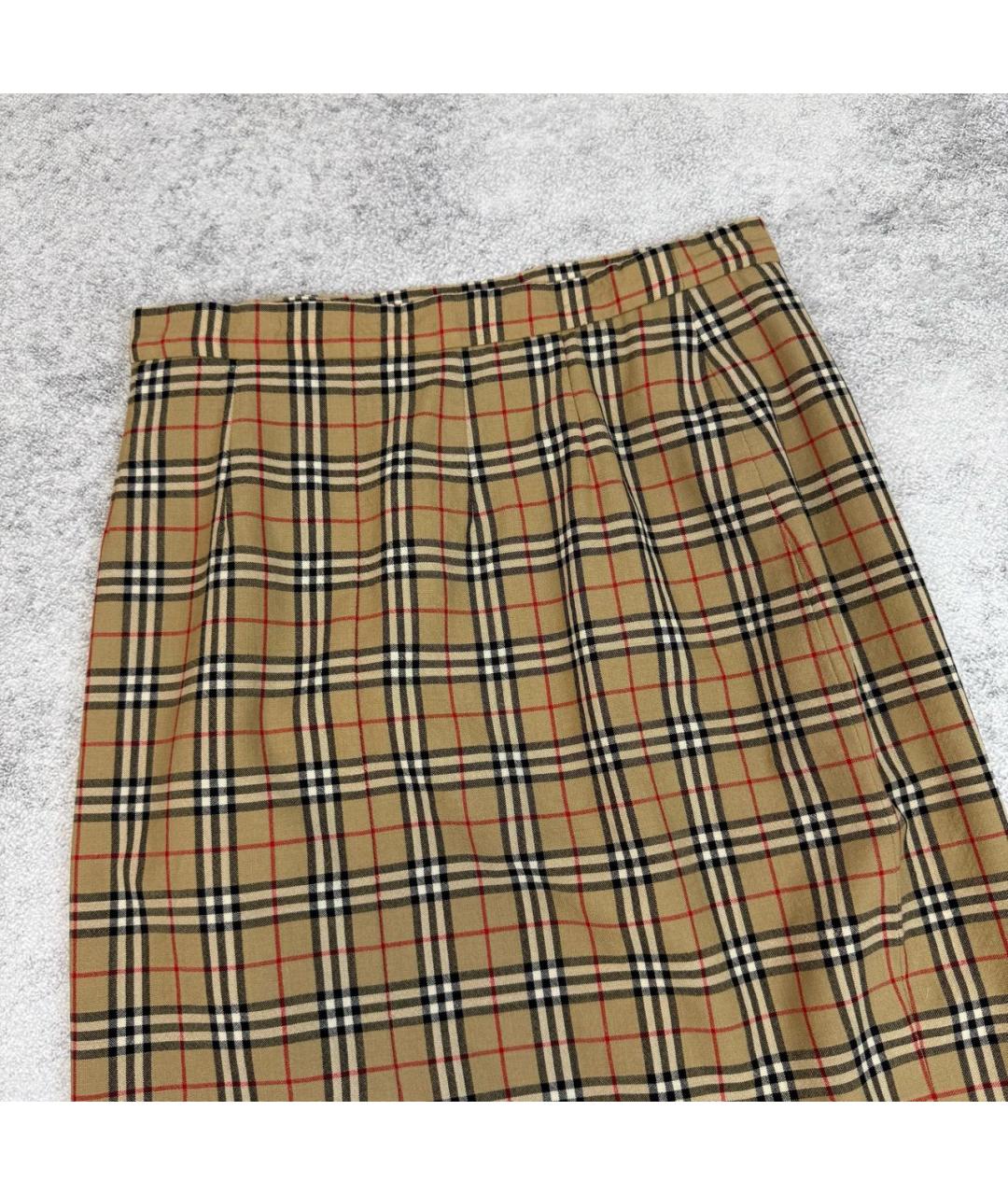 BURBERRY Бежевая юбка макси, фото 3