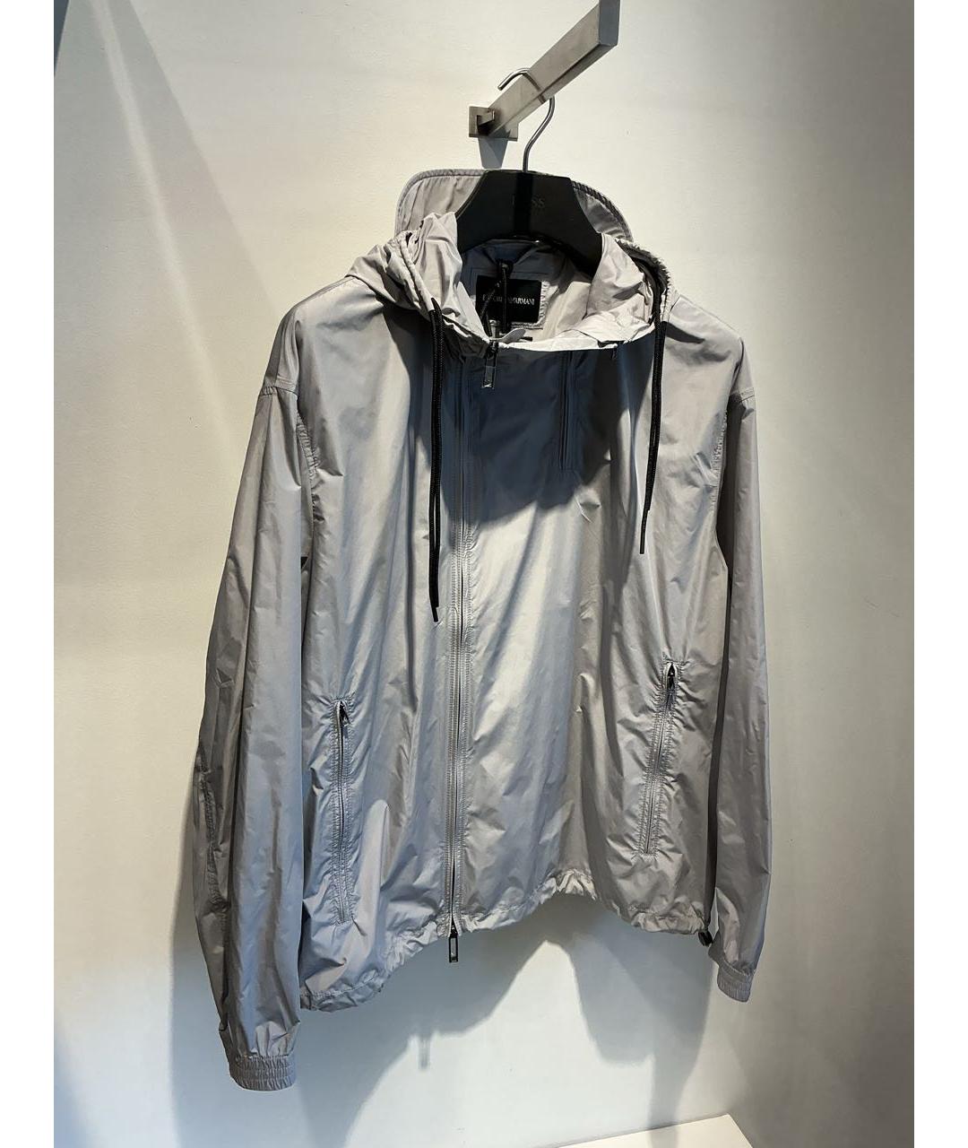 EMPORIO ARMANI Серая полиэстеровая куртка, фото 2