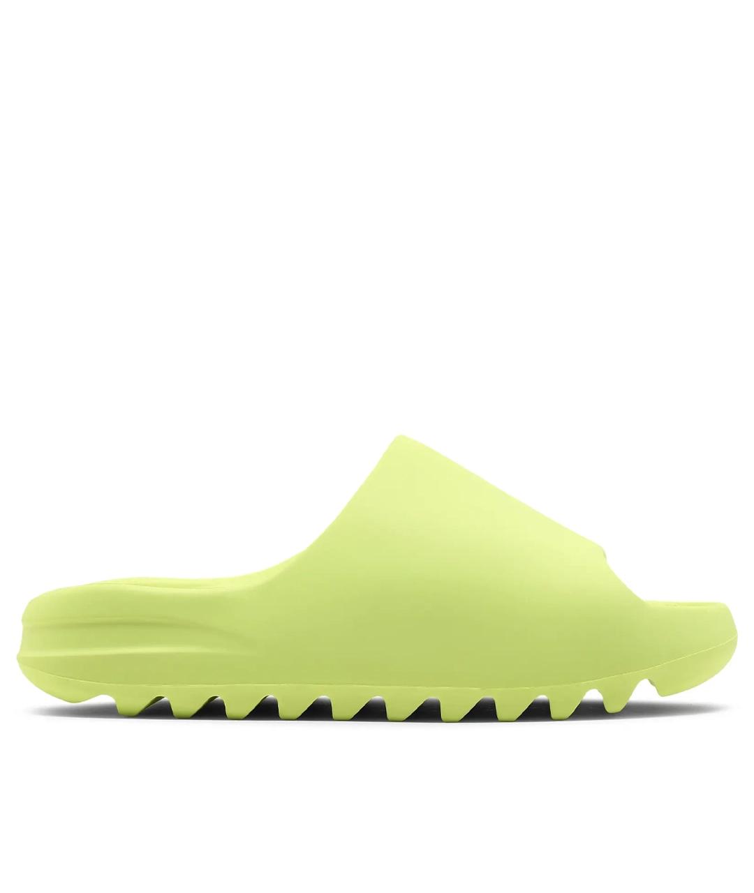 ADIDAS YEEZY Зеленые резиновые шлепанцы, фото 1