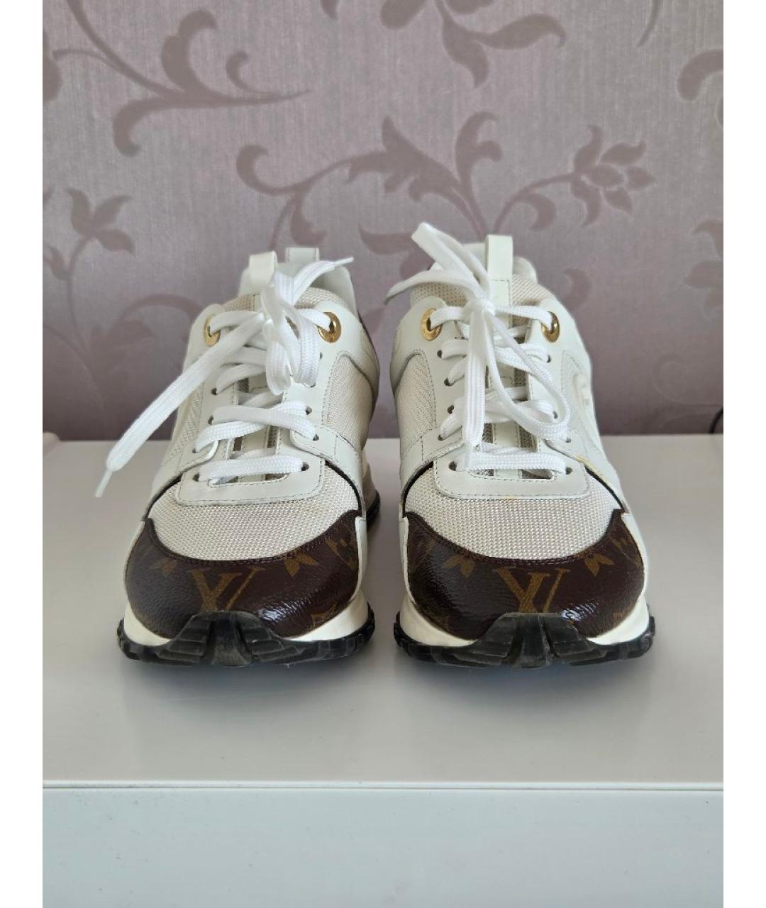 LOUIS VUITTON Белые кожаные кроссовки, фото 2
