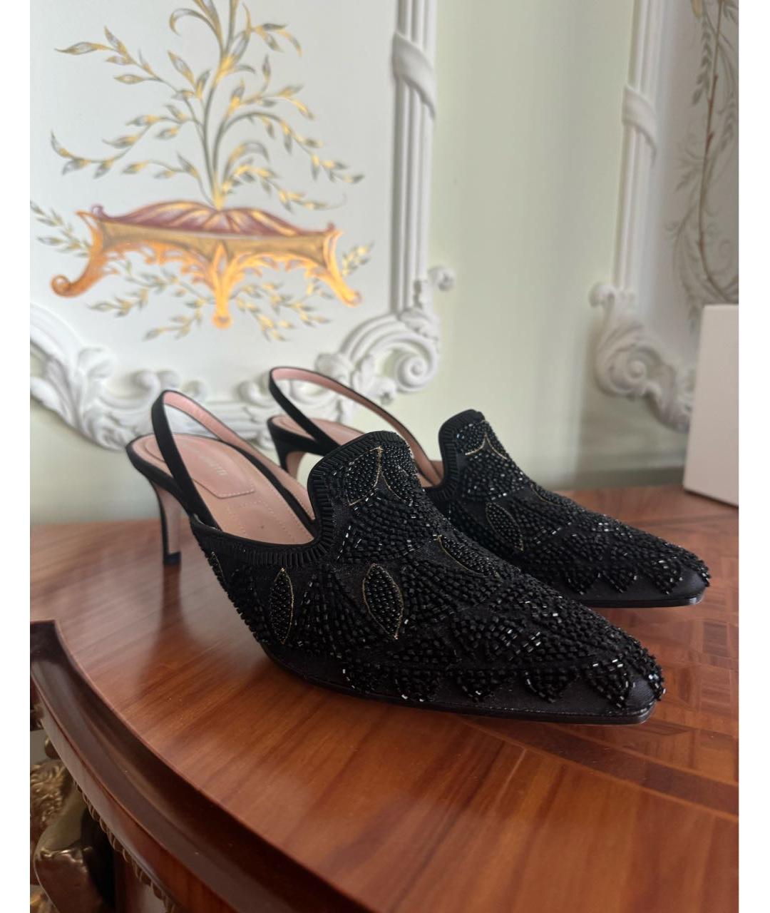 ALBERTA FERRETTI Черные текстильные туфли, фото 5