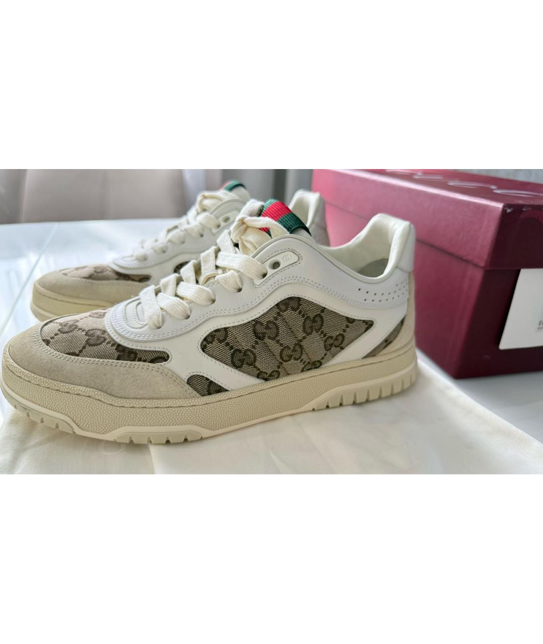 GUCCI Бежевые кеды, фото 3