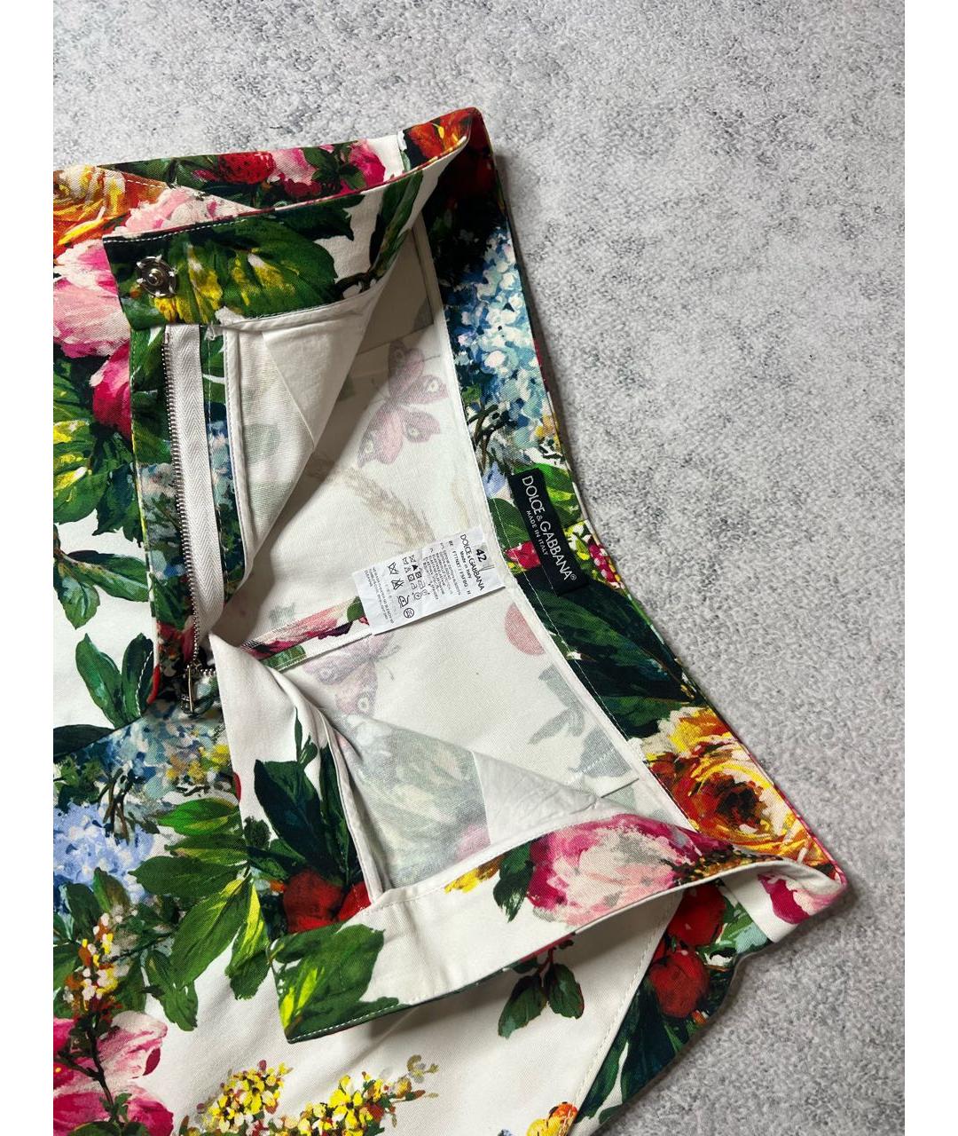 DOLCE&GABBANA Мульти хлопко-эластановые шорты, фото 5