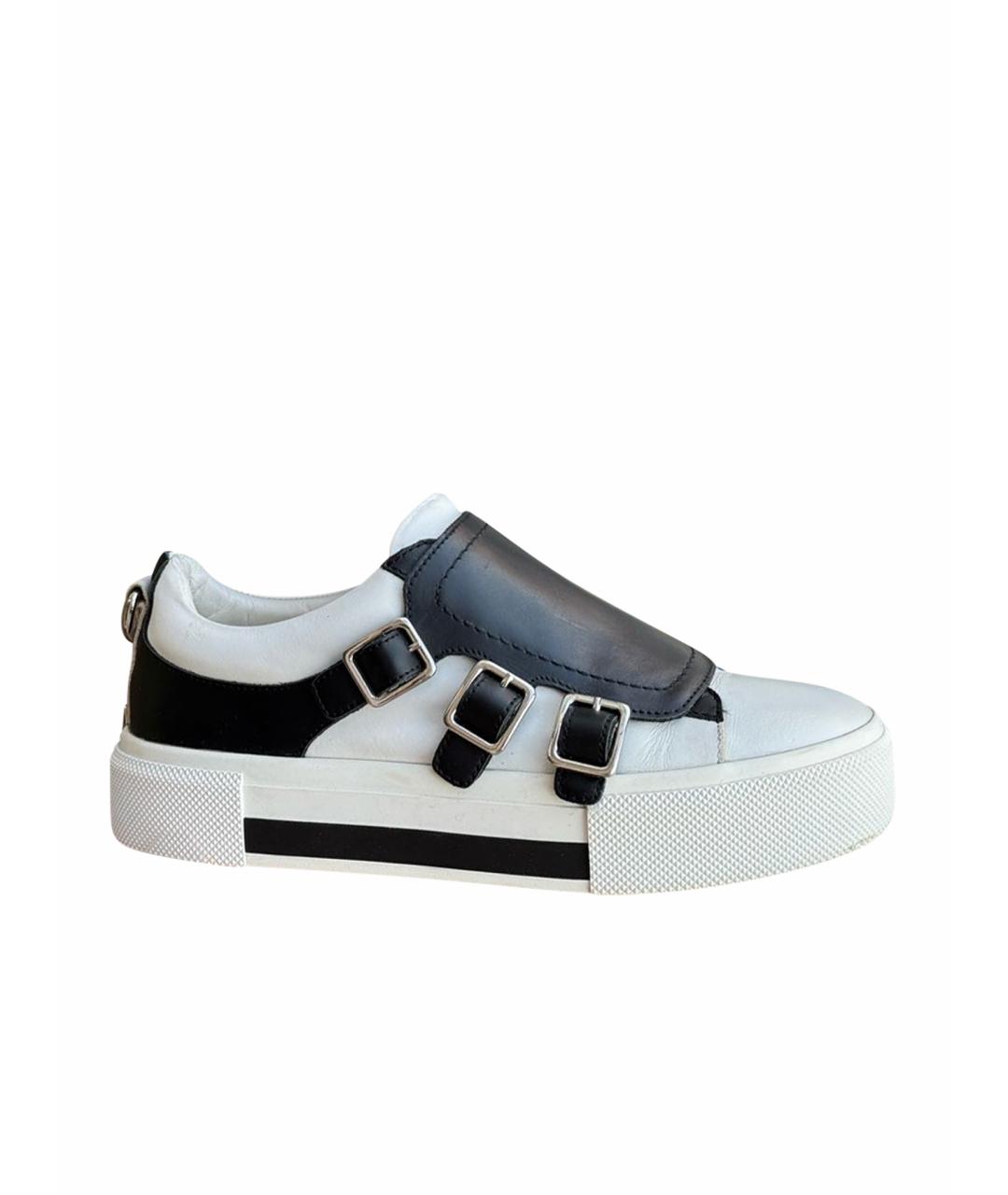 ALEXANDER MCQUEEN Белые кожаные кеды, фото 1