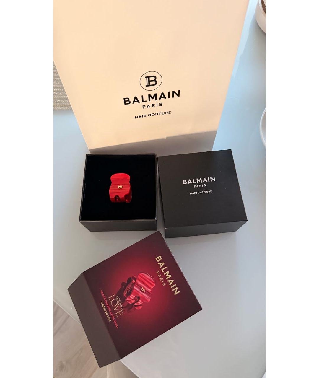 BALMAIN Красная заколка, фото 5