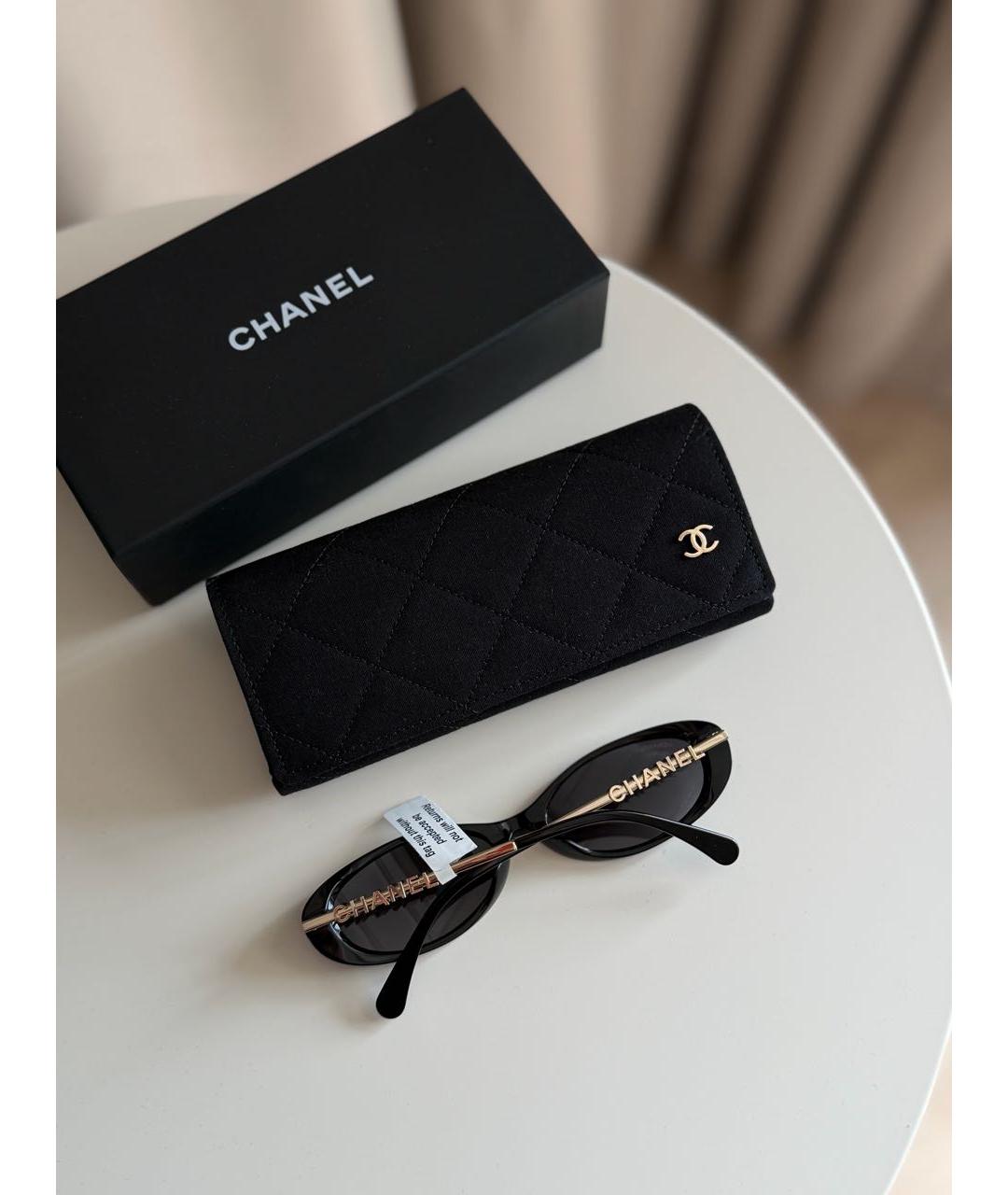 CHANEL Черные солнцезащитные очки, фото 3