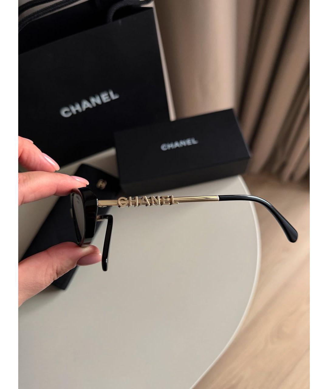 CHANEL Черные солнцезащитные очки, фото 5