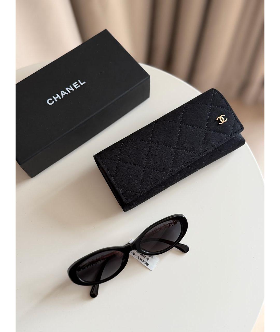 CHANEL Черные солнцезащитные очки, фото 2