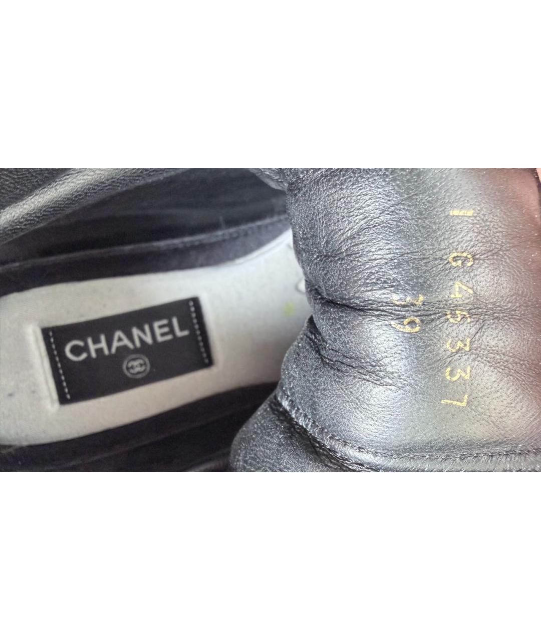 CHANEL Черные ботинки, фото 6