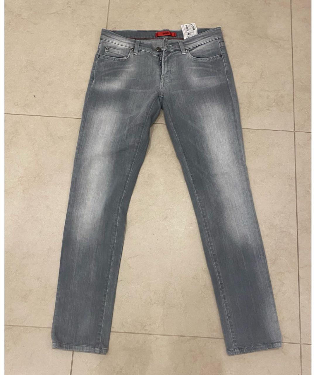 HUGO BOSS Серые прямые джинсы, фото 5