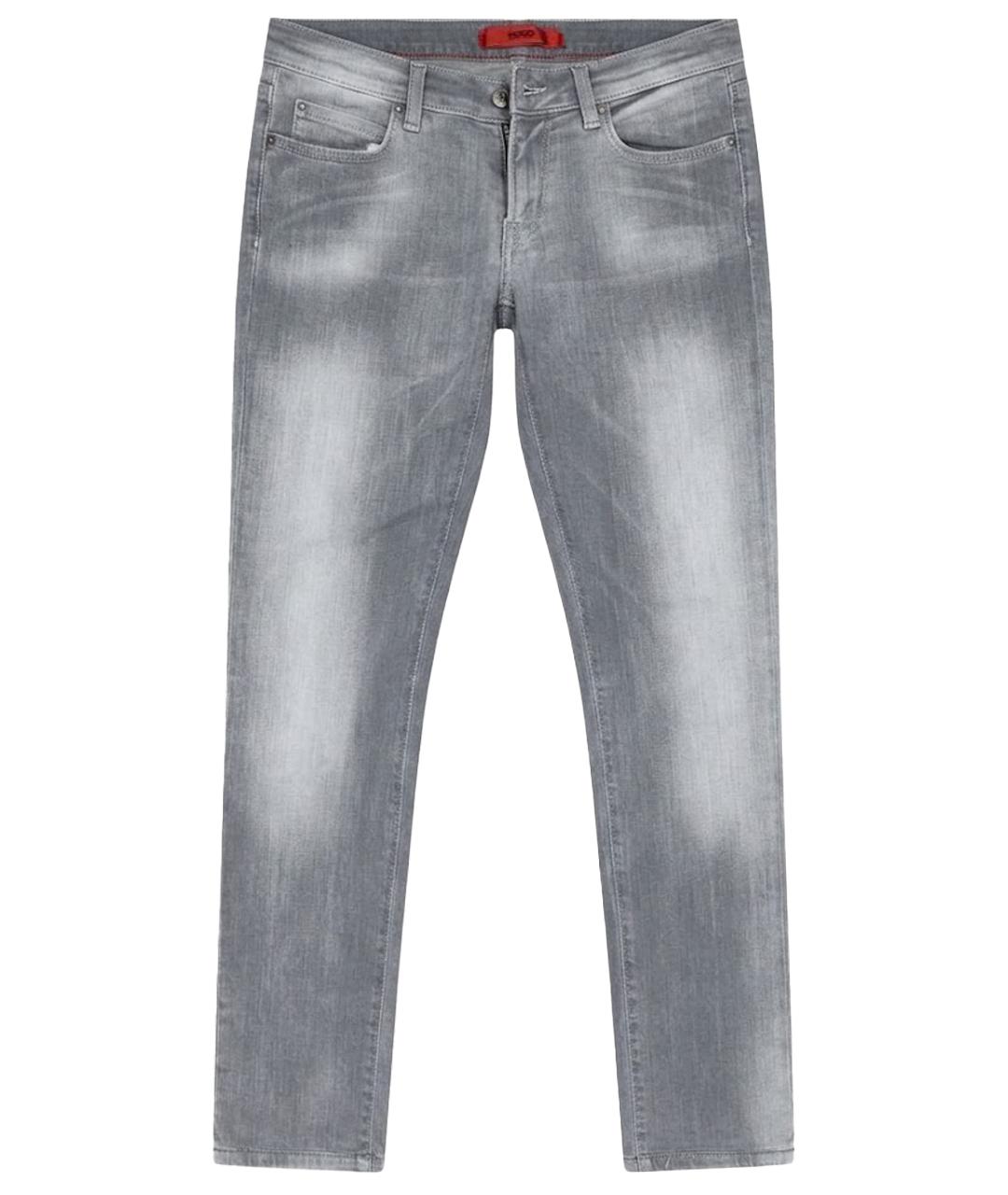 HUGO BOSS Серые прямые джинсы, фото 1