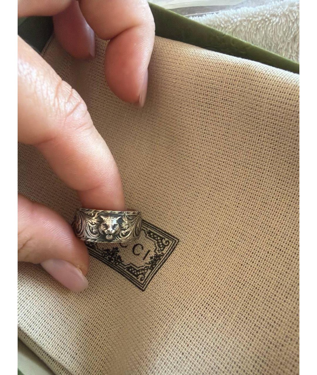 GUCCI Серебряное серебряное кольцо, фото 3
