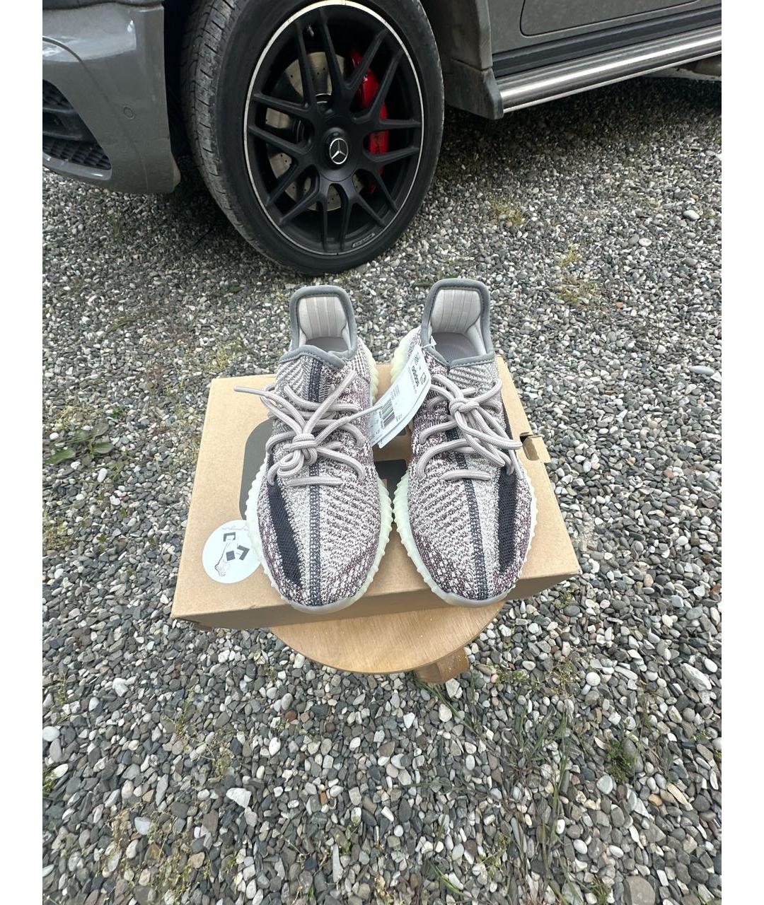 ADIDAS YEEZY Серые текстильные кроссовки, фото 2