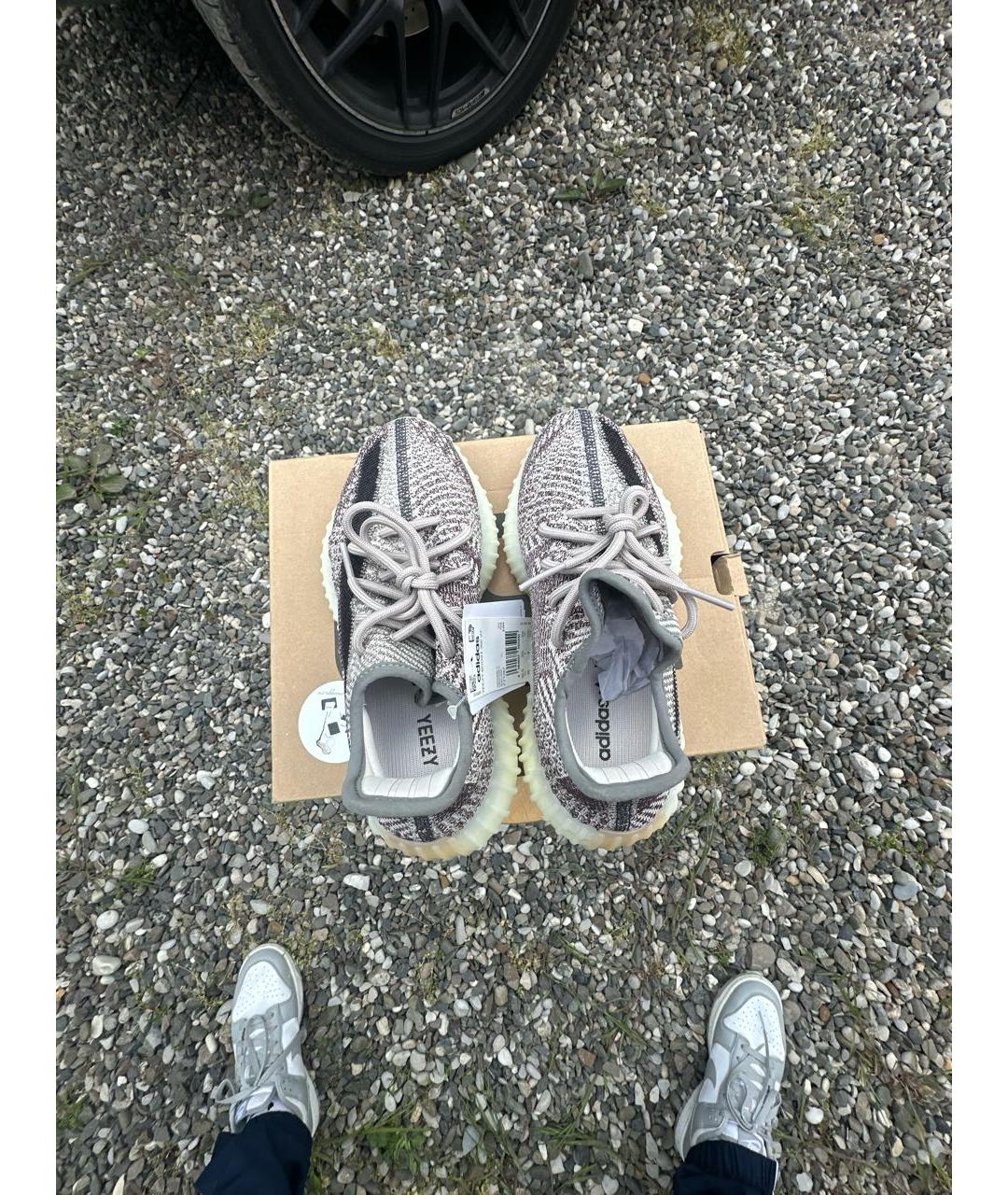 ADIDAS YEEZY Серые текстильные кроссовки, фото 3