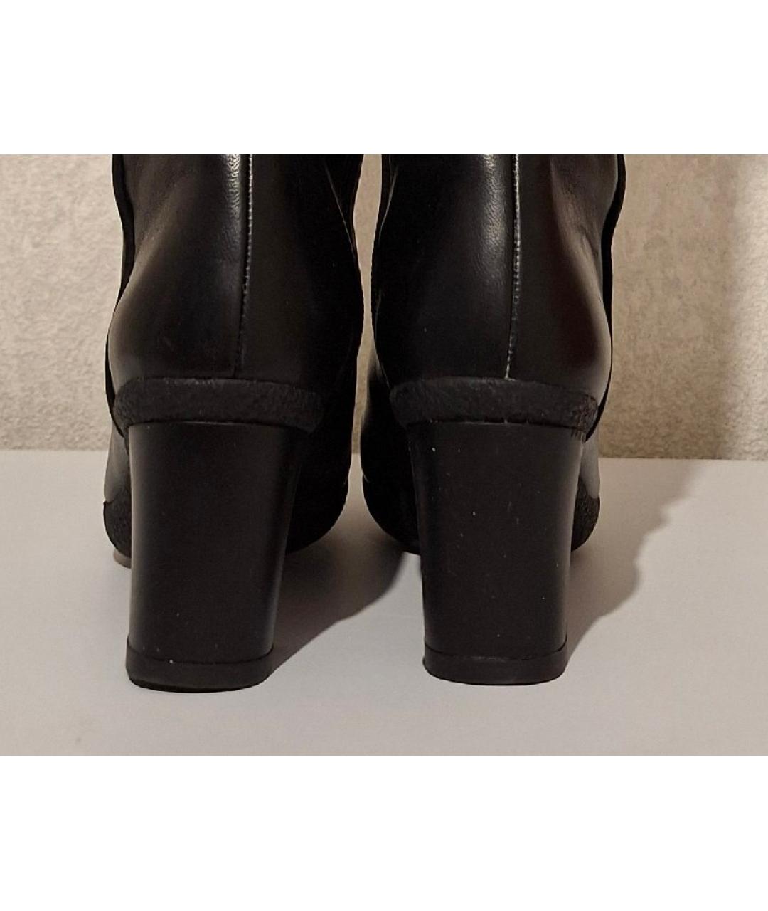 STUART WEITZMAN Черные кожаные сапоги, фото 3