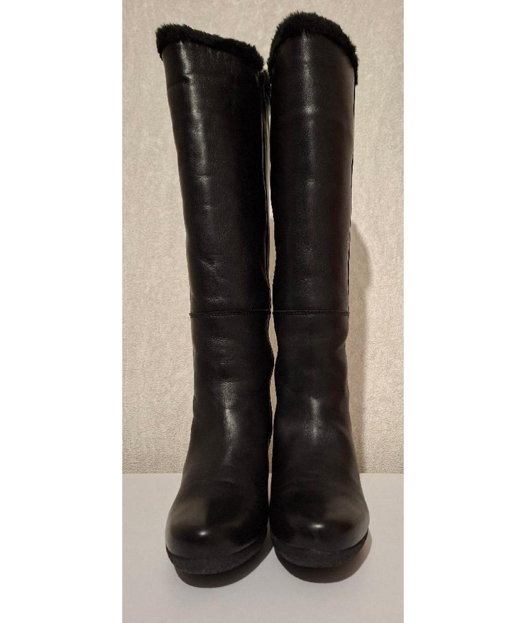 STUART WEITZMAN Черные кожаные сапоги, фото 2