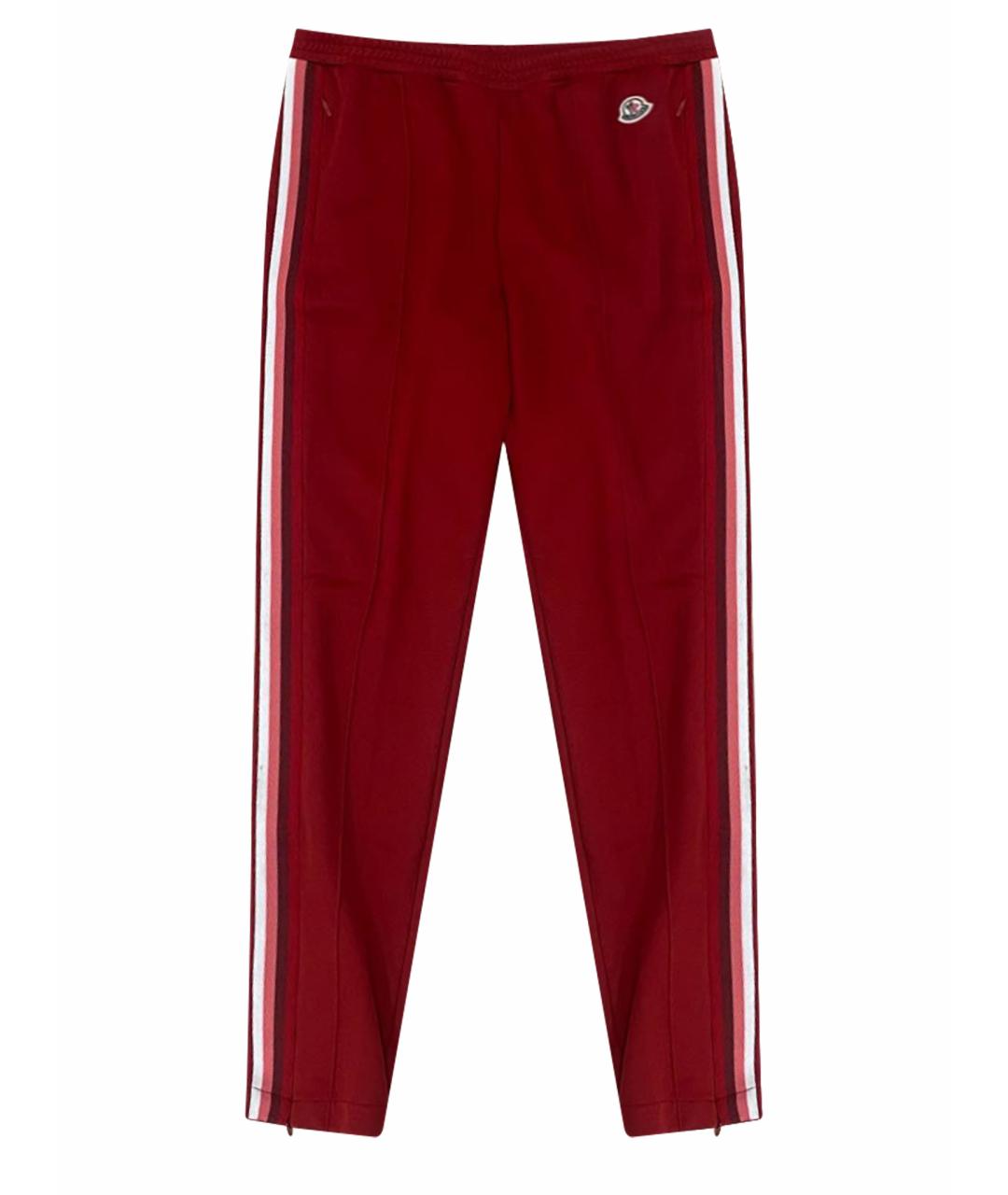 MONCLER Бордовые прямые брюки, фото 1
