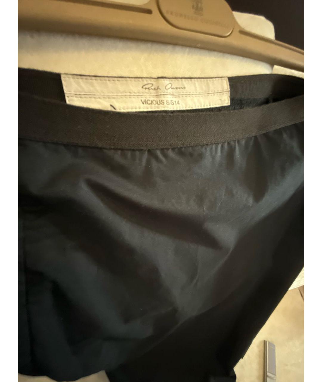 RICK OWENS Черная хлопковая юбка макси, фото 3