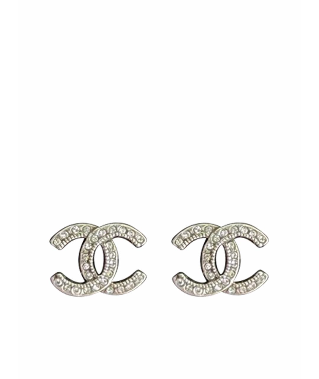 CHANEL Серебряные металлические серьги, фото 1