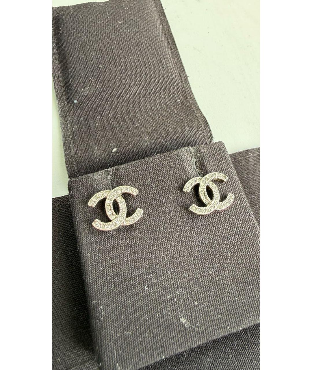 CHANEL Серебряные металлические серьги, фото 3