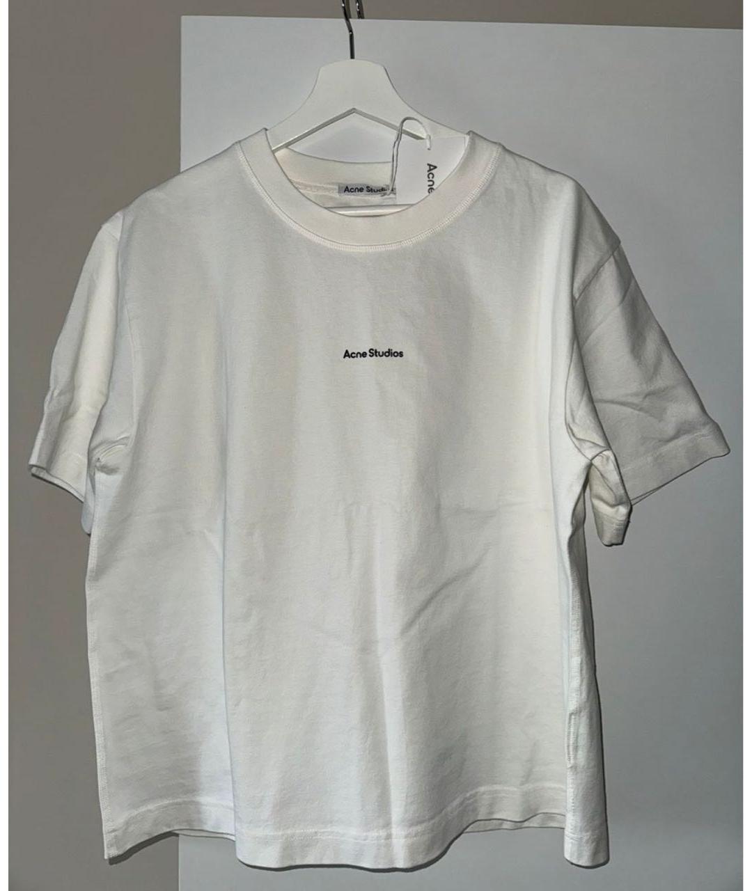 ACNE STUDIOS Белая хлопковая футболка, фото 4