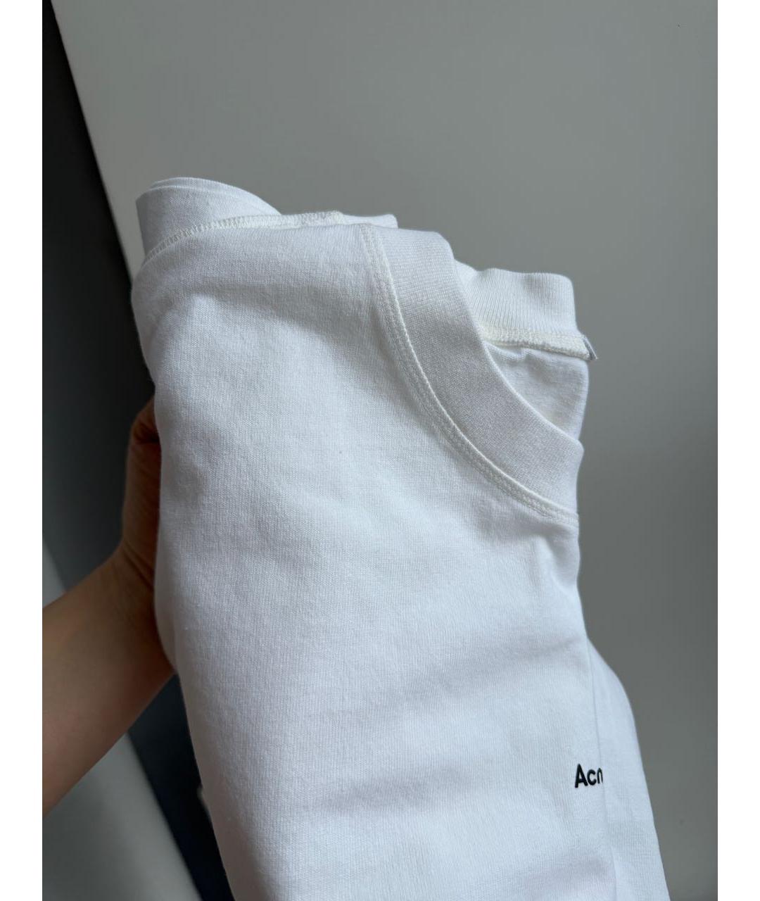 ACNE STUDIOS Белая хлопковая футболка, фото 3