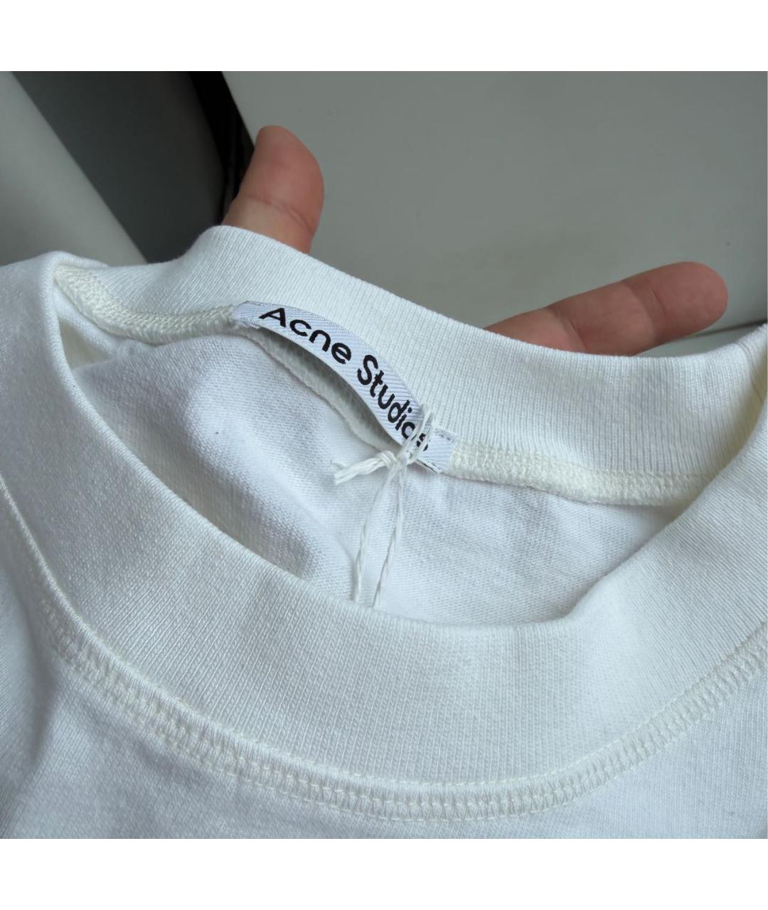 ACNE STUDIOS Белая хлопковая футболка, фото 2