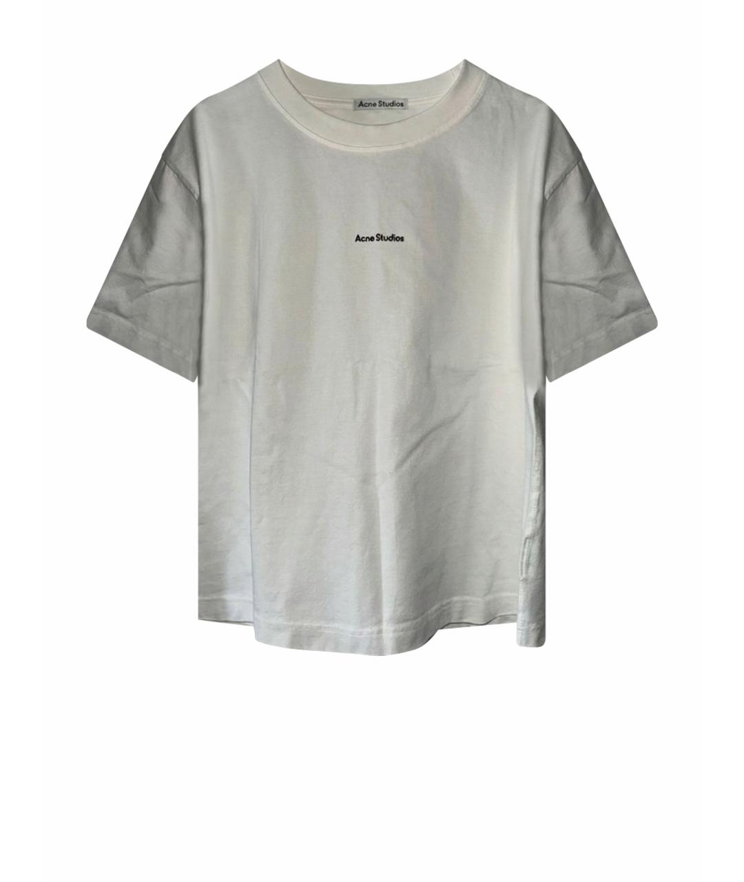 ACNE STUDIOS Белая хлопковая футболка, фото 1