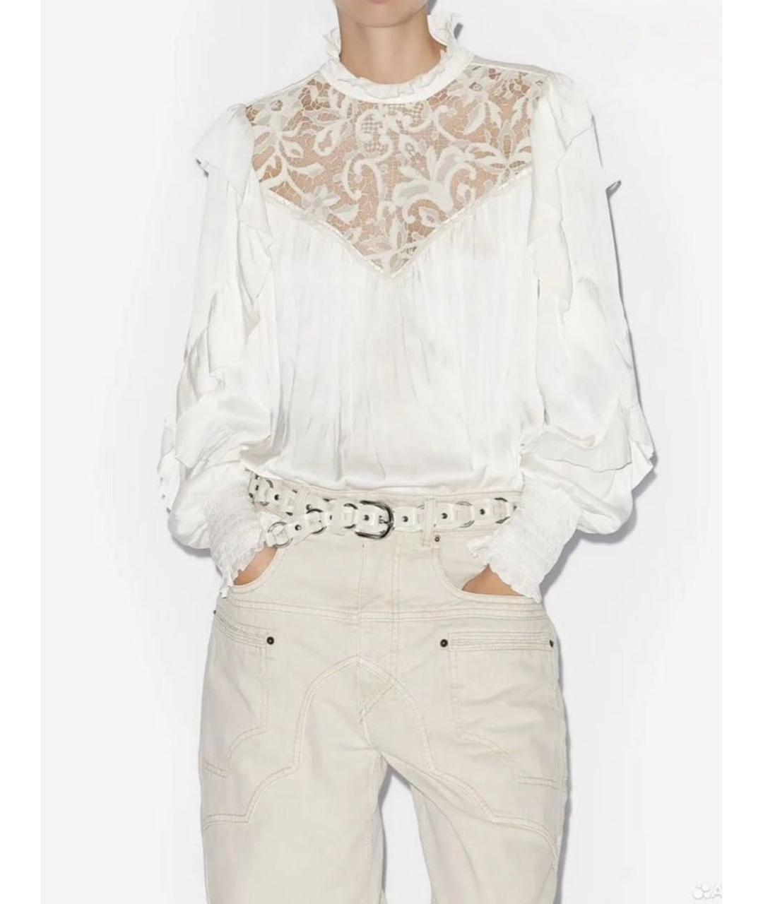 ISABEL MARANT Белая кружевная блузы, фото 9