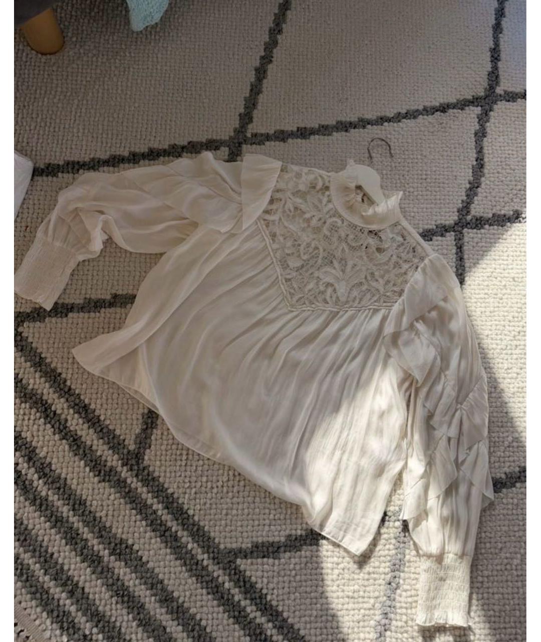 ISABEL MARANT Белая кружевная блузы, фото 2