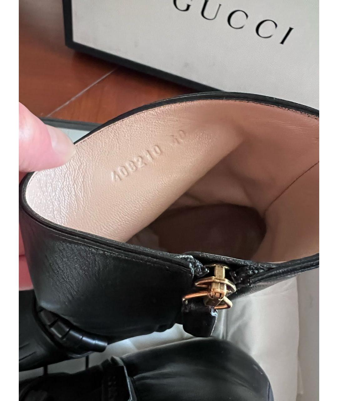 GUCCI Черные кожаные ботильоны, фото 3