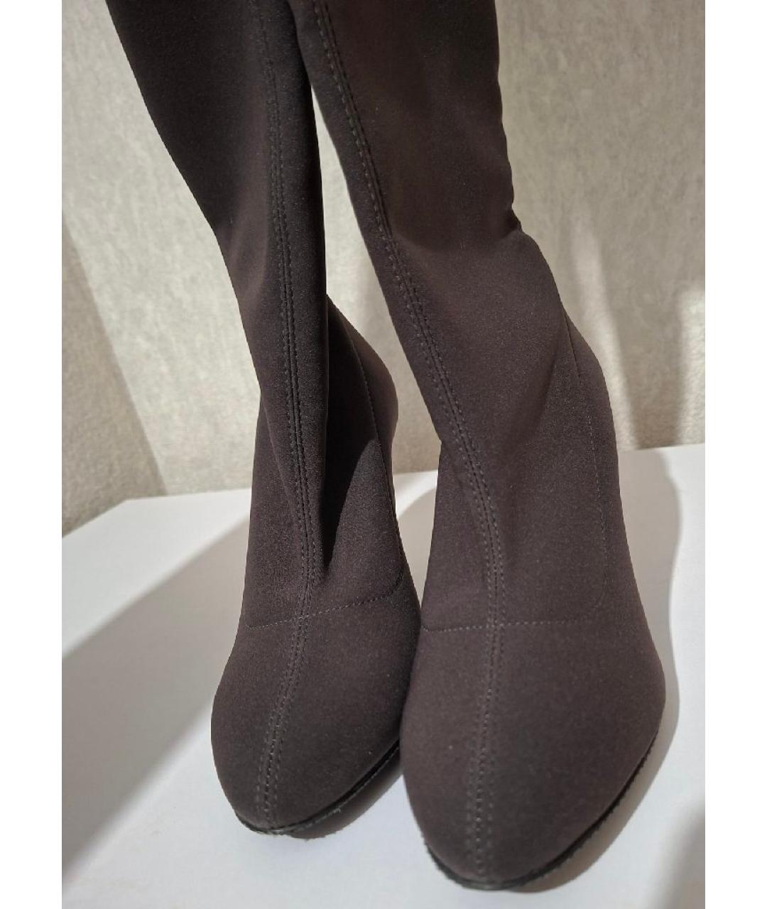 STUART WEITZMAN Антрацитовые ботфорты, фото 3