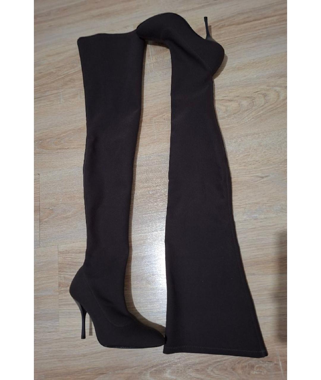 STUART WEITZMAN Антрацитовые ботфорты, фото 2