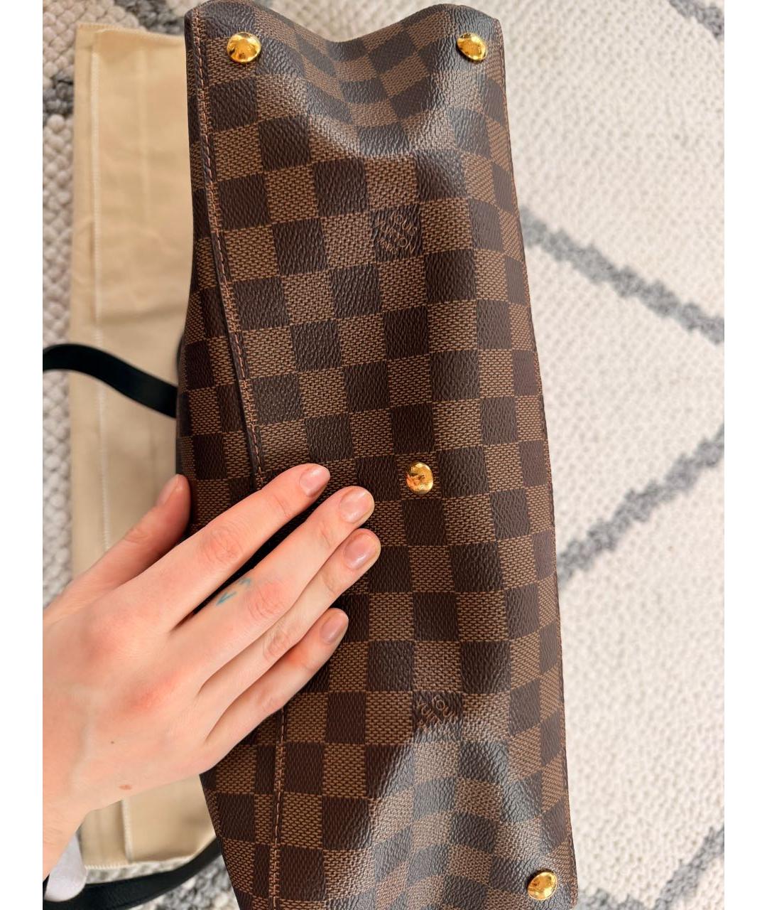 LOUIS VUITTON Коричневая сумка тоут, фото 3