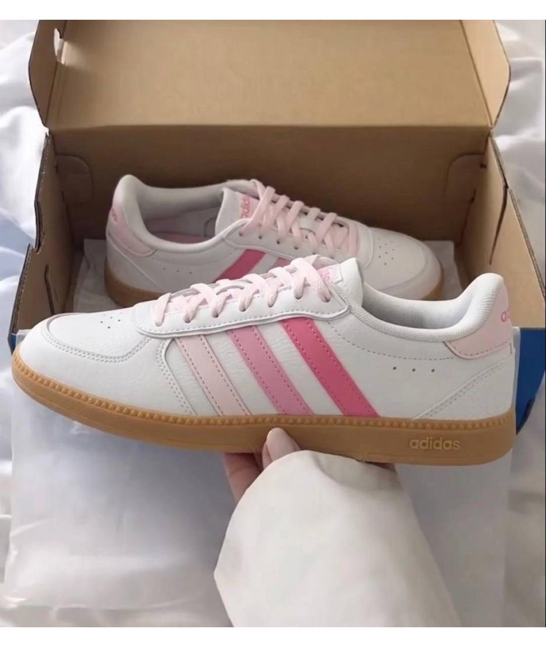 ADIDAS Белые кожаные кроссовки, фото 3